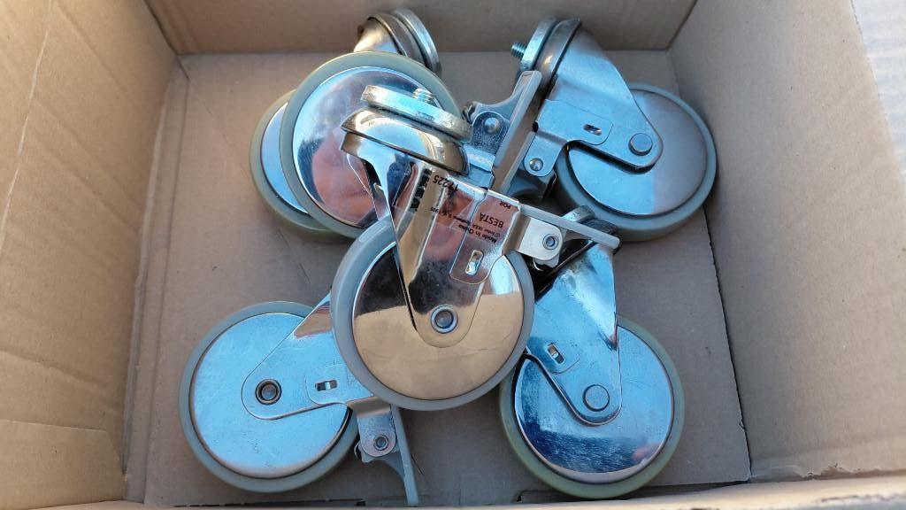 IKEA Castor Chrome Gray BESTA Wheels 17225, Verzenden, Zo goed als nieuw