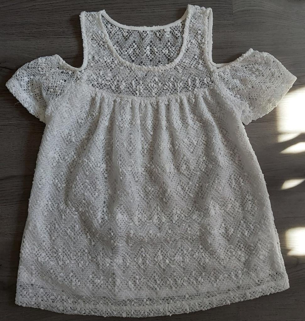 super leuk witte top/shirt maat 158/164, Kinderen en Baby's, Kinderkleding | Maat 158, C&A, Meisje, Ophalen of Verzenden, Zo goed als nieuw