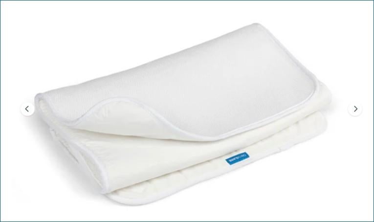 Areosleep matras topper + hoeslaken voor baby/peuterbed, Ophalen of Verzenden, Zo goed als nieuw, Wit, Jongetje of Meisje