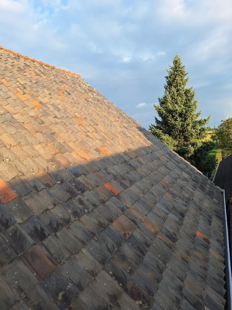 Oude holle dakpannen, Ophalen, Gebruikt, Steen of Klei, Zwart