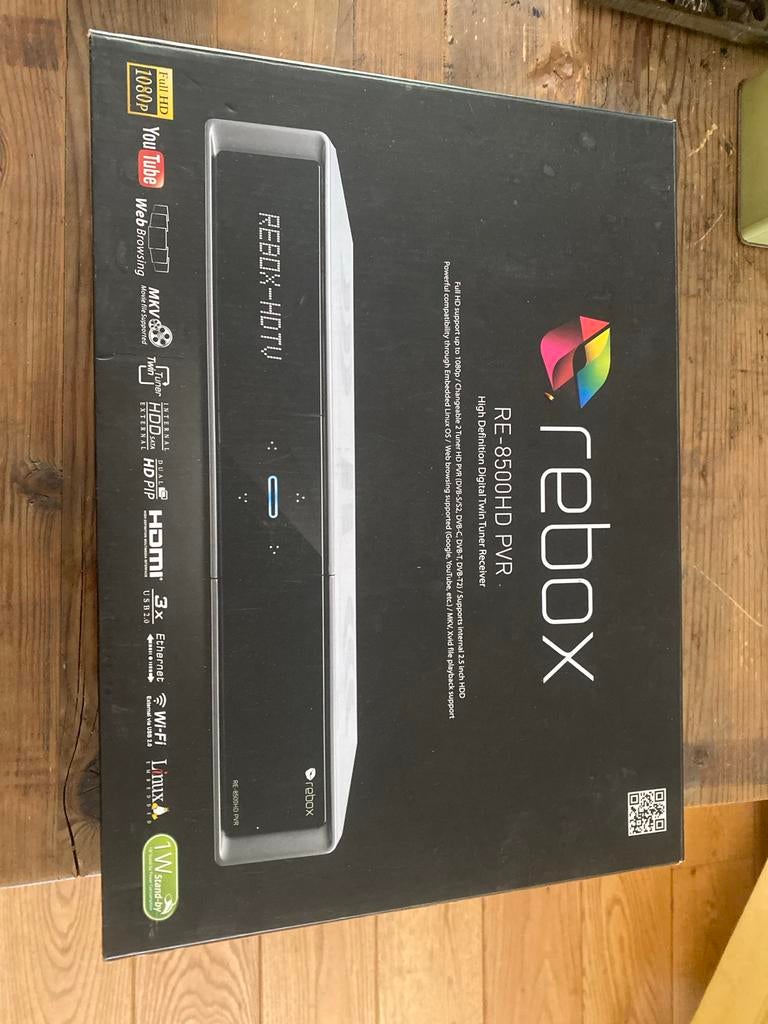 Rebox RE-8500HD PVR Digitale Twin Tuner Ontvanger, Ophalen, Zo goed als nieuw, Harddiskrecorder