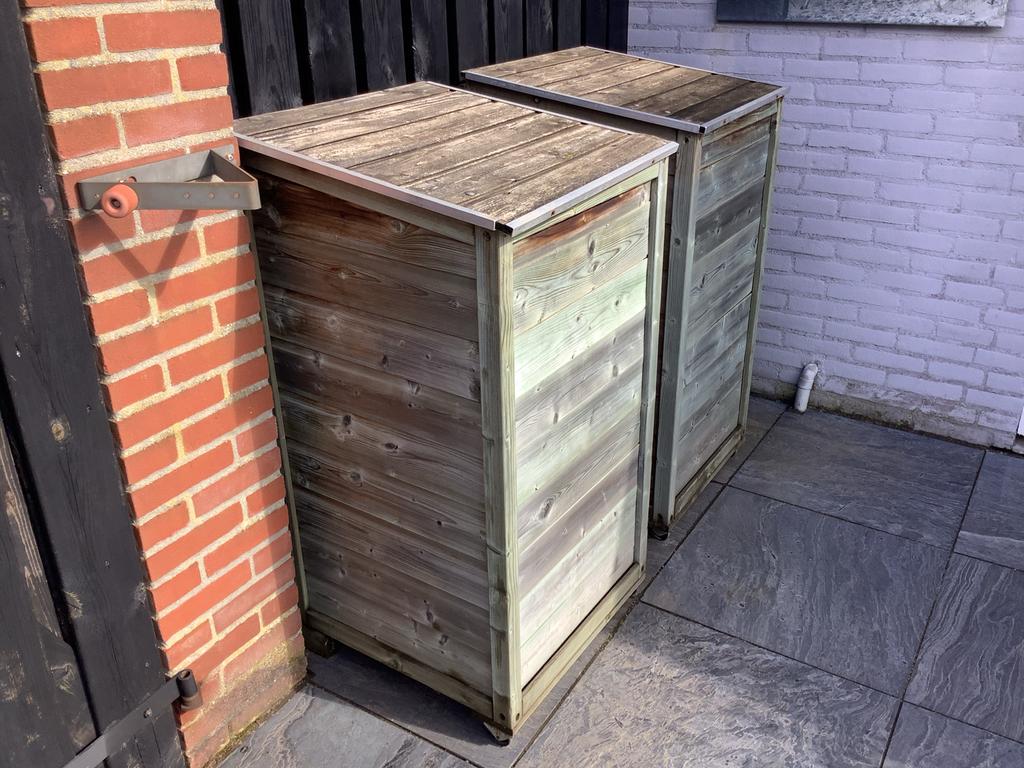 2 houten kliko ombouwen met gasveren, Tuin en Terras, Ophalen, Gebruikt