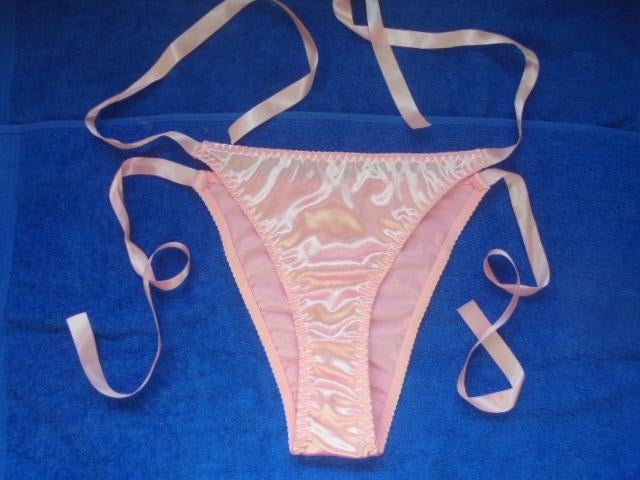 satijn sissy slipje (kan ook voor de heren), Verzenden, Roze, Slip