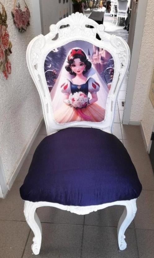 1.x barok stoel opnieuw gestoffeerd sneeuw witje, Huis en Inrichting, Stoelen, Zo goed als nieuw, Eén, Ophalen of Verzenden