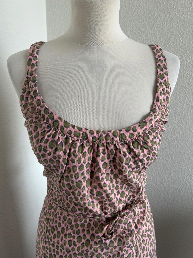 King Louie maat 42 roze panter jurk 1908, Maat 42/44 (L), Ophalen of Verzenden, Zo goed als nieuw, Knielengte