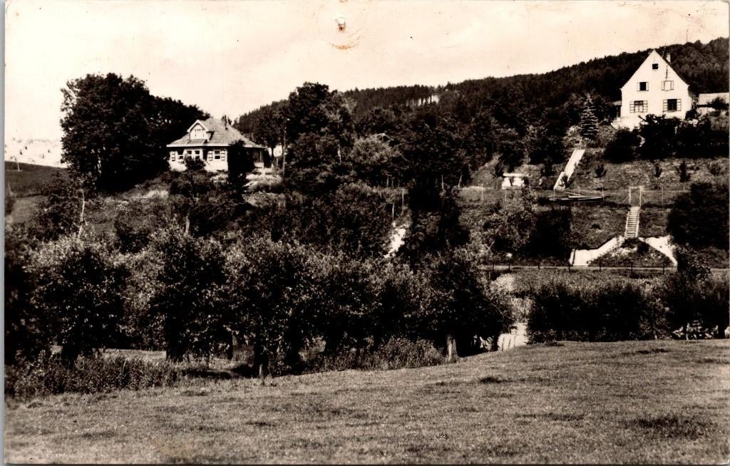 Vaals - Jeugdherberg 't Heemet omgeving (1956), Verzamelen, Ansichtkaarten | Nederland, Verzenden, 1940 tot 1960, Gelopen, Limburg