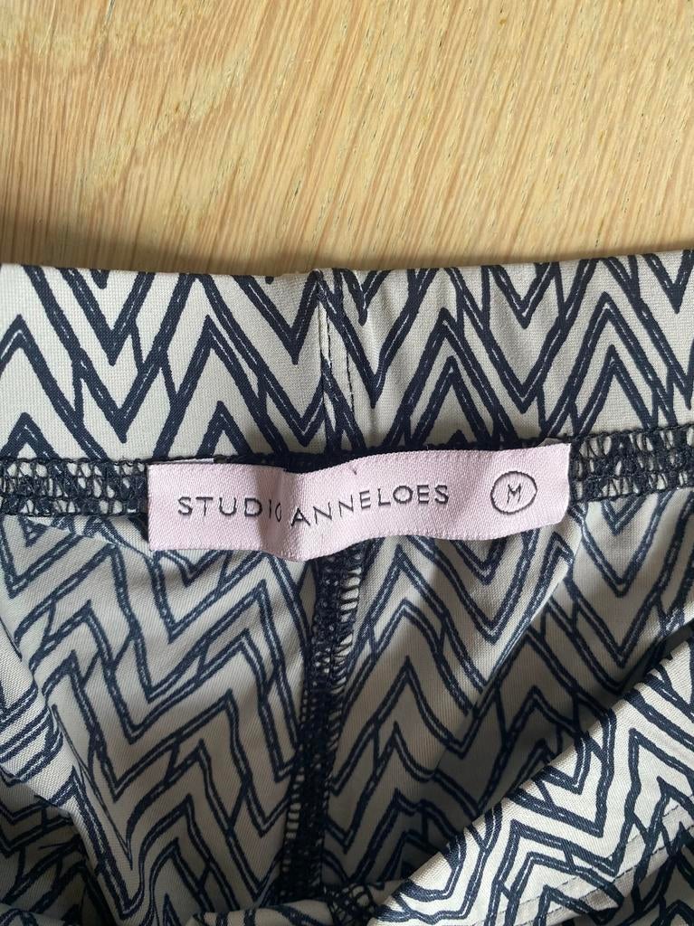 Studio Anneloes travelstof broek, maat M wijde pijpen, Maat 38/40 (M), Beige, Ophalen of Verzenden, Zo goed als nieuw