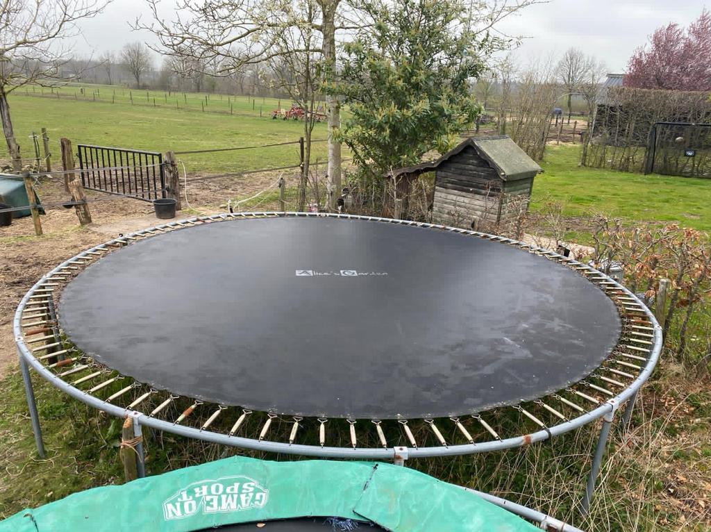 Alice Garden Trampoline 4.80 m met rand en net, Ophalen, Gebruikt