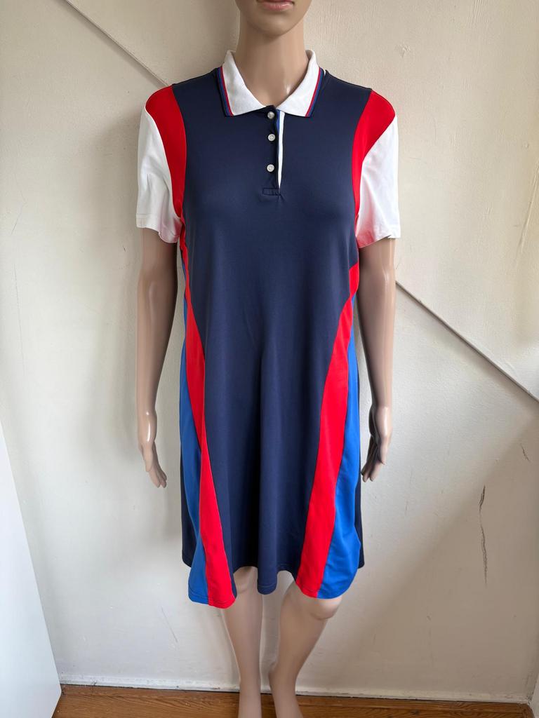 Golfino golfjurk maat 40 met shorts blauw rood wit jurk golf, Sport en Fitness, Golf, Ophalen of Verzenden, Zo goed als nieuw