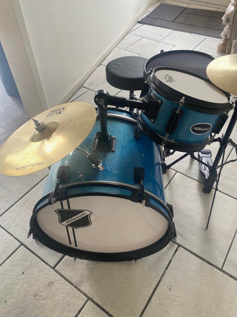 Millenium Kinder Drumstel - Blauw Glitter, Ophalen, Gebruikt, Overige merken