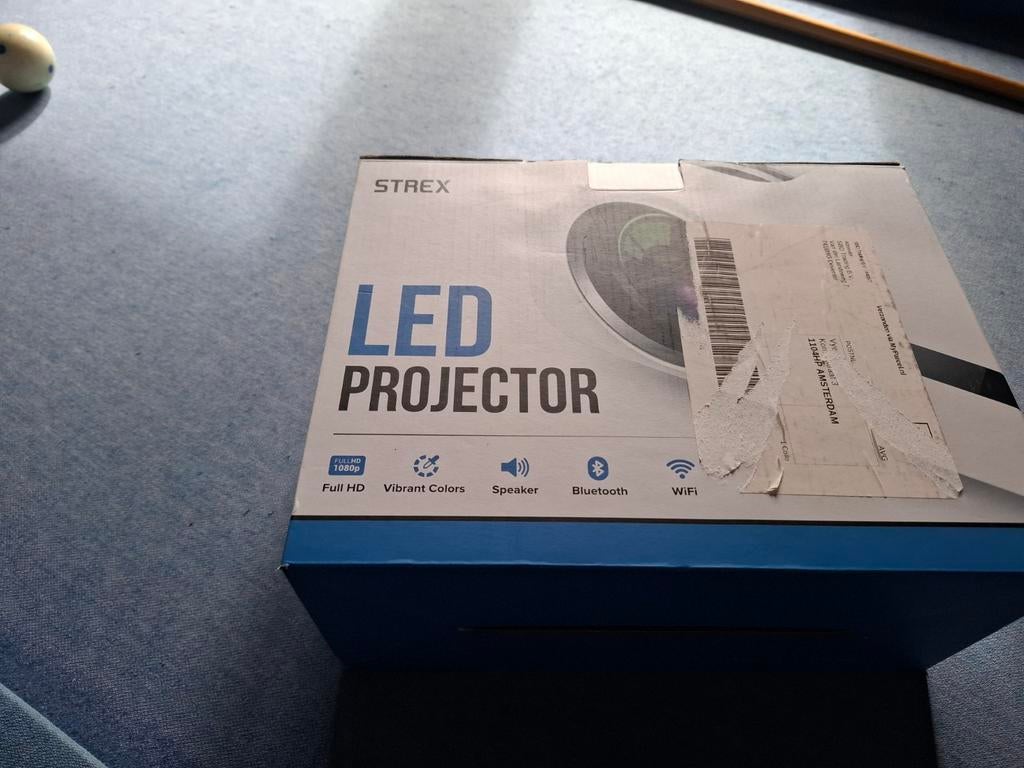 STREX LED Projector met projectiescherm, Audio, Tv en Foto, Beamers, Ophalen of Verzenden, Nieuw