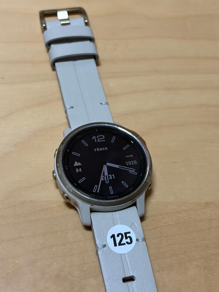 Garmin Fenix 6s pro solar 42 mm (GPSinruil-nr 125), GARMIN, Bramenberg 9, Wit, Info@gpsinruil.nl