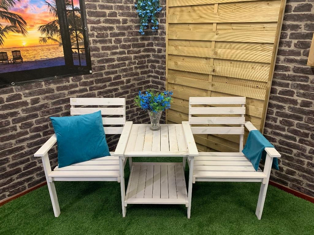 Duo zit Romeo Tete a Tete, Tuin en Terras, Ophalen, Nieuw, Hout