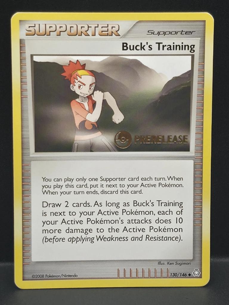 Pokemon Legends Awakened Prerelease: Buck's Training 130/146, Ophalen of Verzenden, Zo goed als nieuw, Losse kaart