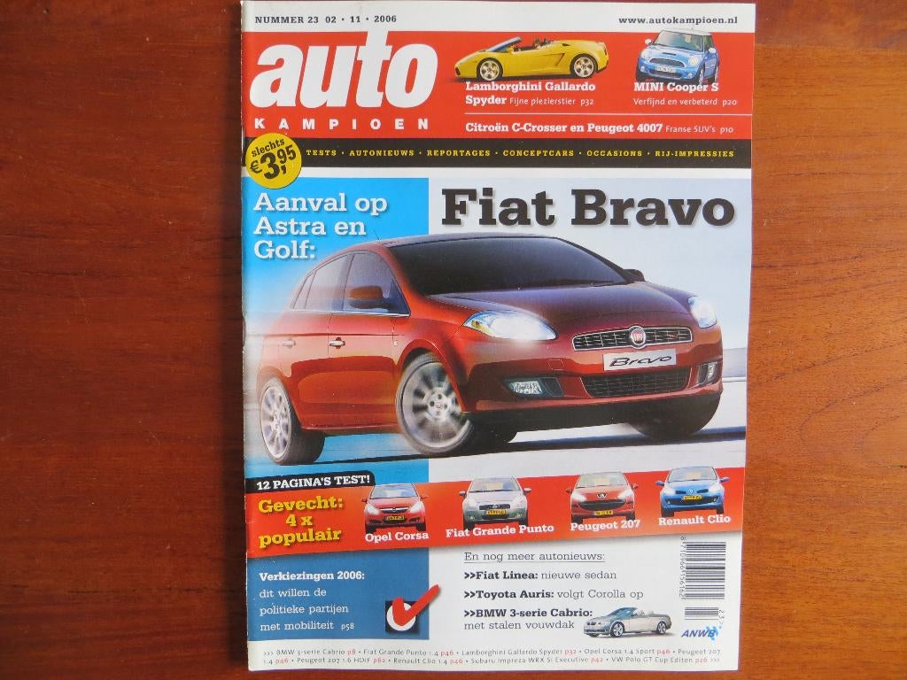 Autokampioen 23 2006 Gallardo Spyder, Mini Cooper S, A112, Ophalen of Verzenden, Nieuw, Peugeot