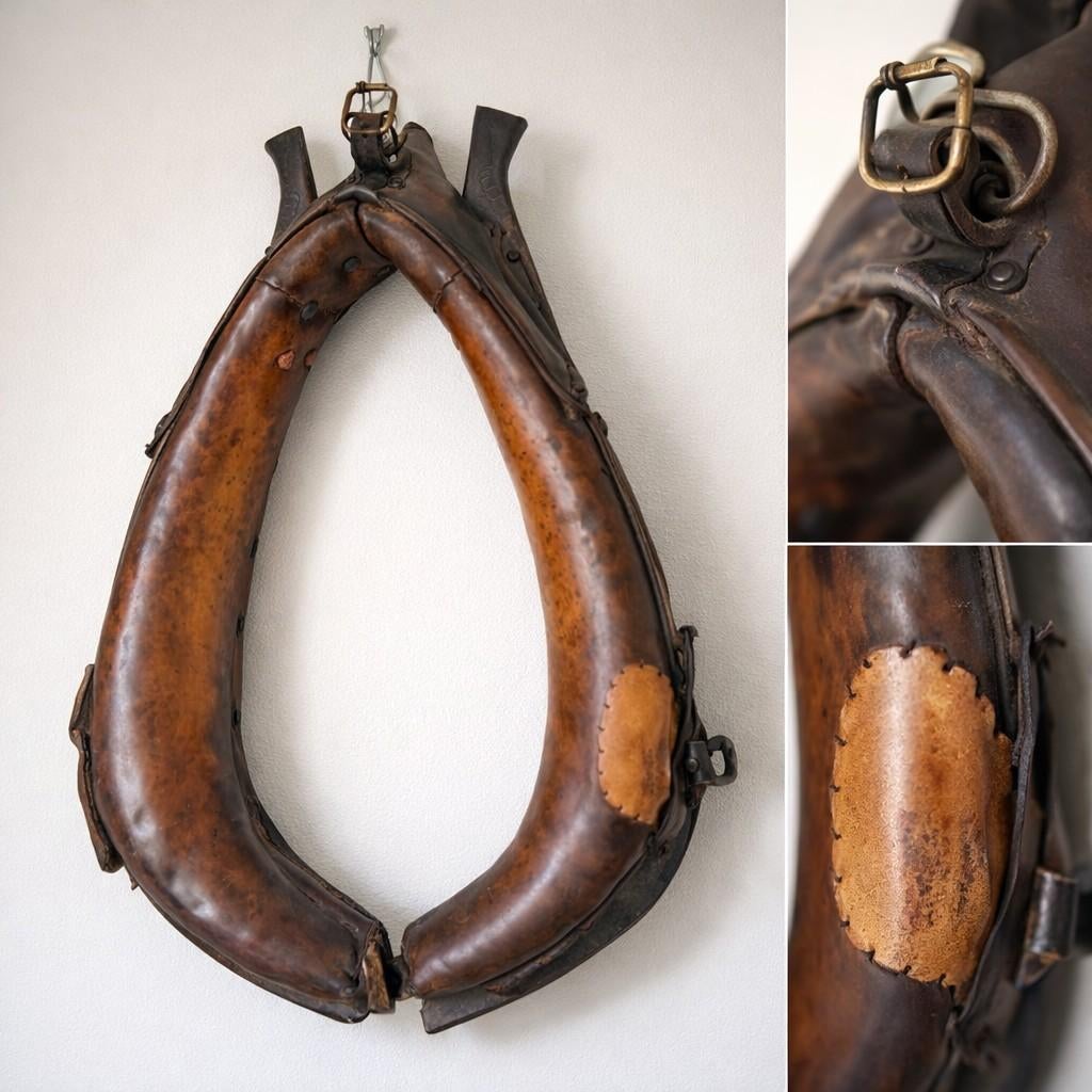 Authentiek oud paardentuig / halsjuk landelijke decoratie, Ophalen of Verzenden, Gebruikt