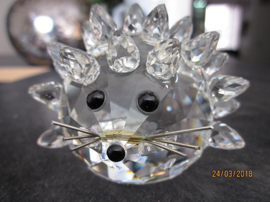 Swarovski Egel Medium 1A zeer zeldzaam incl.doos & certifica, Ophalen of Verzenden, Nieuw, Figuurtje