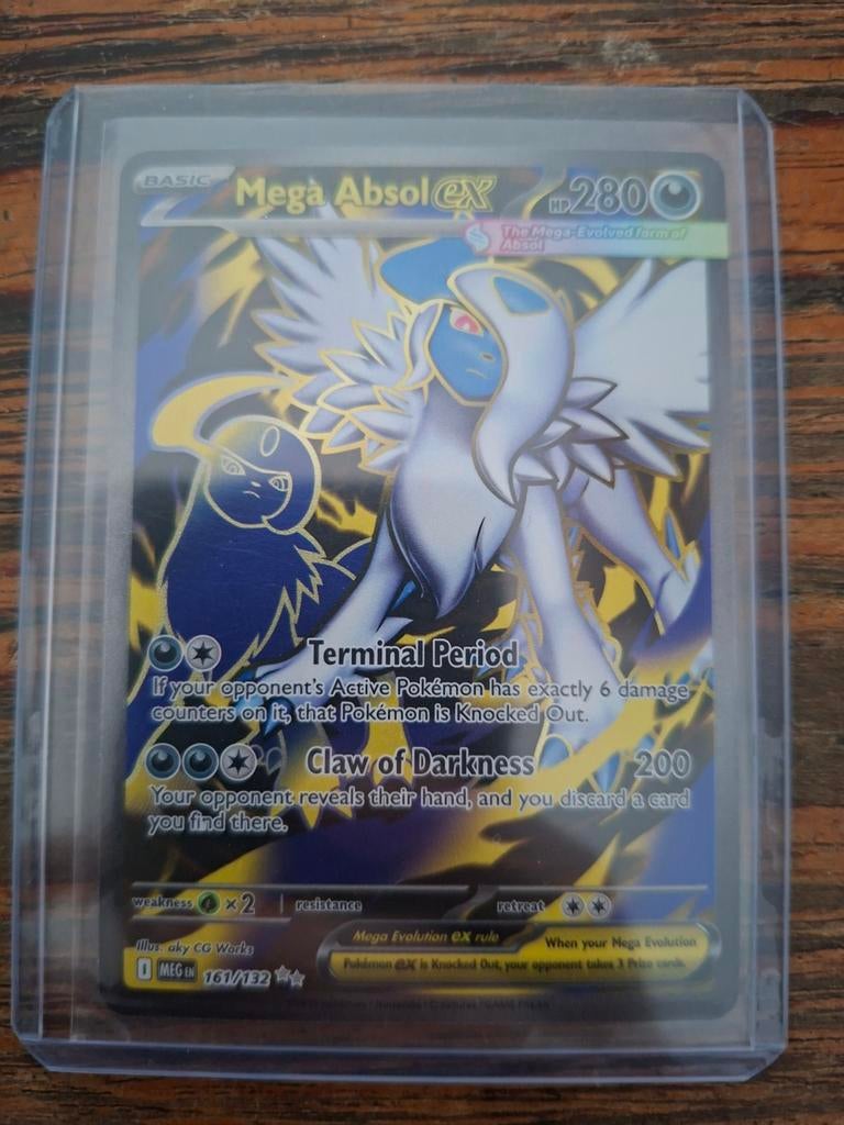 Mega Absol EX Pokemon Kaart 161/132 mega evolutions, Ophalen of Verzenden, Zo goed als nieuw, Losse kaart