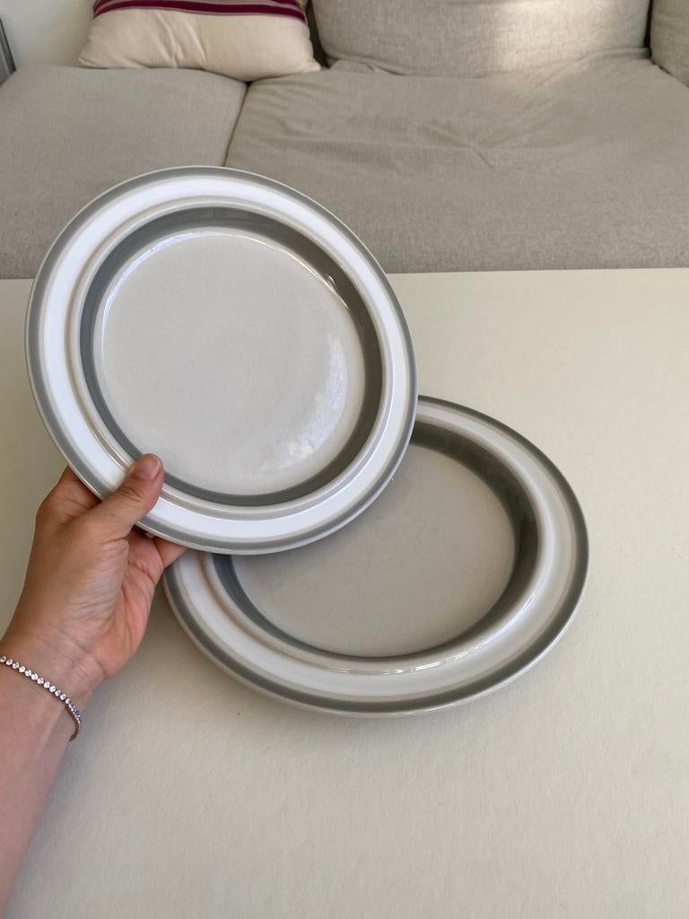 2X Arabia Finland Salla dinerborden, Gebruikt, Keramiek, Ophalen of Verzenden, Bord(en)