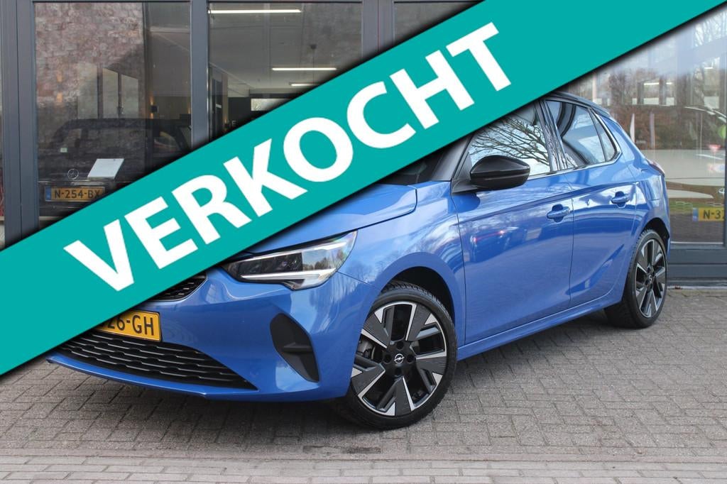 Opel Corsa-e Elegance 50 kWh | Stoel+stuurverwarming | Lane-, 330 km, 136 pk, Gebruikt, Zwart