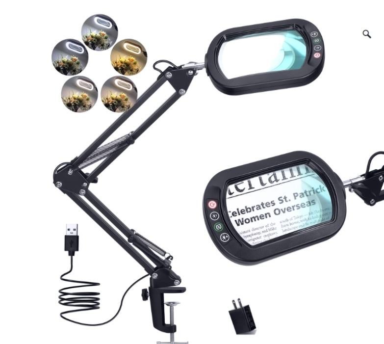 LED-Lamp met vergrootglas 10X nieuw, Ophalen of Verzenden, Nieuw, Loeplamp