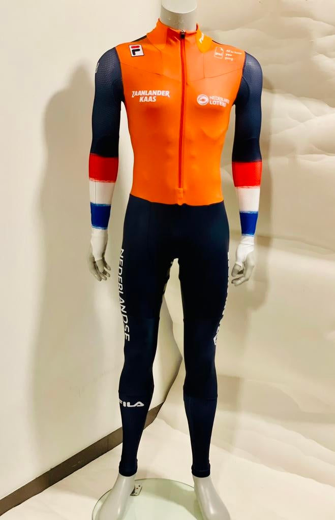 Schaatskleding schaatspak snelpak speedsuit maat M rubber, Ophalen of Verzenden, Zo goed als nieuw