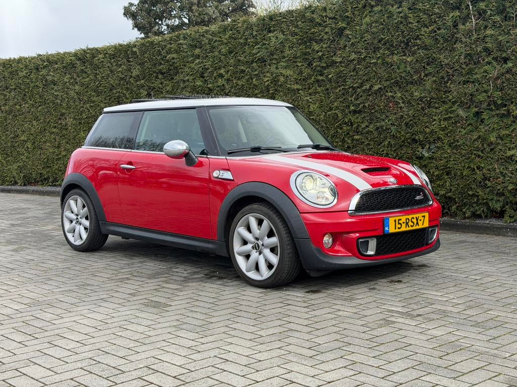 Mini 1.6 Cooper S 184pk Automaat Panorama Dak Cruise Clima, Auto's, Euro 5, Zwart, 4 cilinders, Leder en Stof