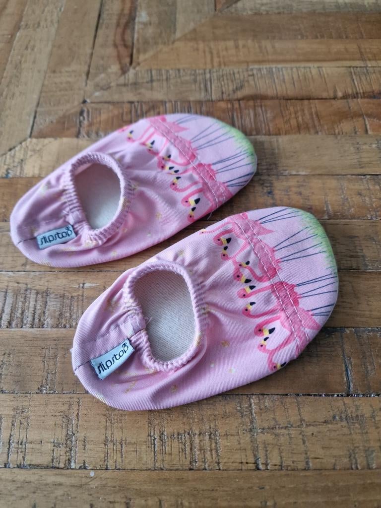 Roze Slipstop waterschoentjes met flamingo's, Ophalen of Verzenden