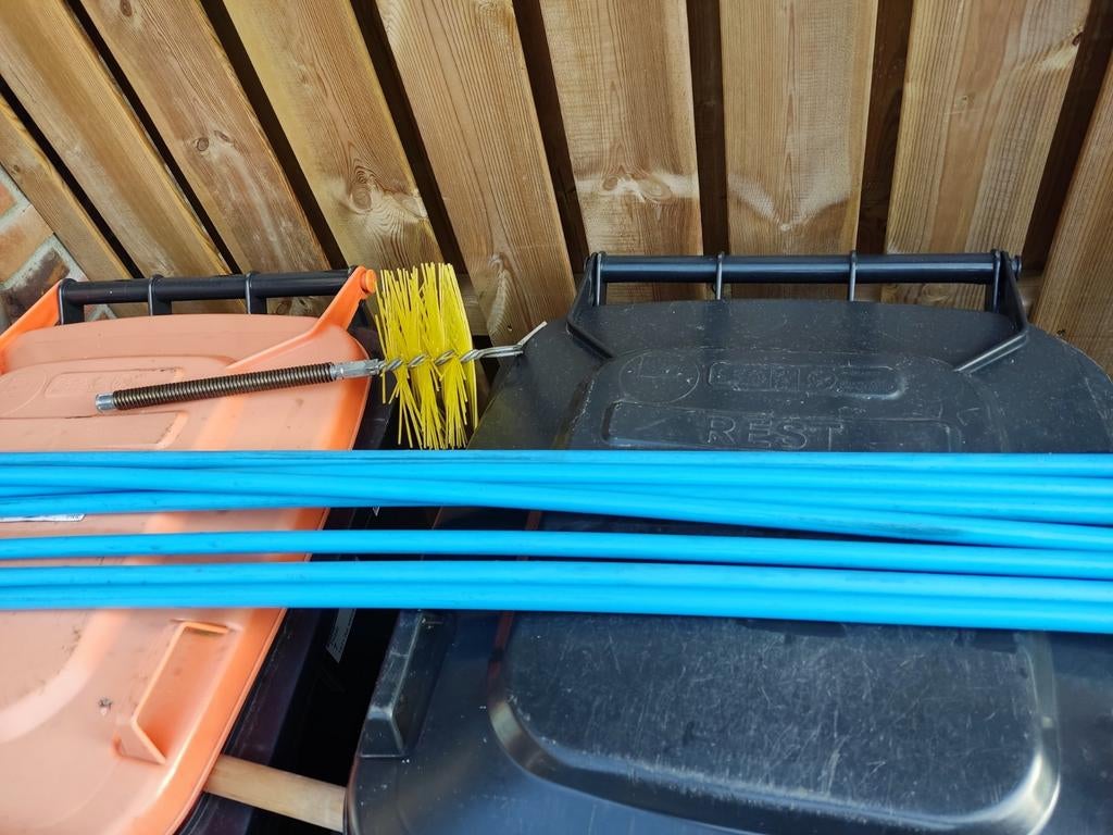 Schoorsteen veeg set 7 meter, Ophalen of Verzenden, Zo goed als nieuw