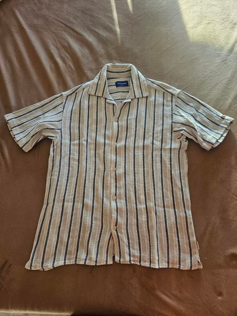 Linnen Shirt, Ophalen of Verzenden, Zo goed als nieuw, Wit, Halswijdte 38 (S) of kleiner