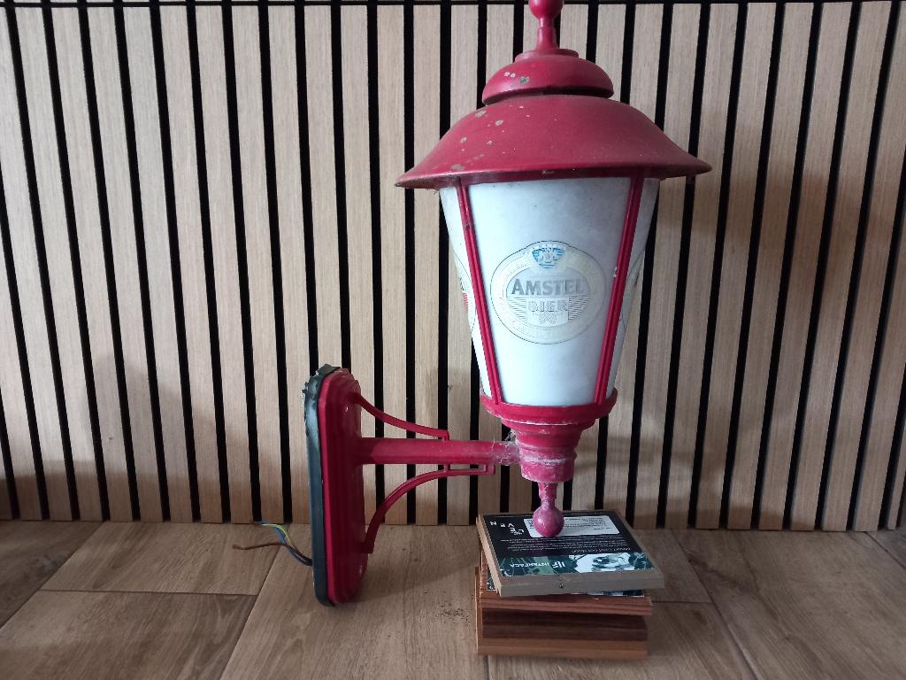 2x Buitenlamp Amstel bier / Cafe, Ophalen, Gebruikt, Overige typen, Amstel