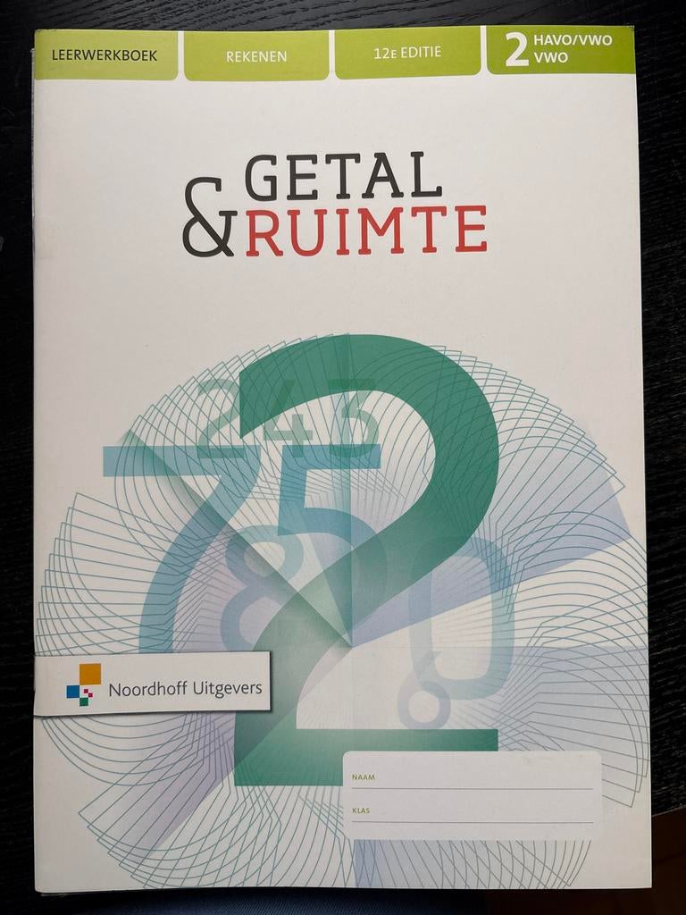 Getal & Ruimte 2 HAVO/VWO 12e editie leerwerkboek, Boeken, Ophalen of Verzenden, Gelezen, HAVO, Wiskunde A