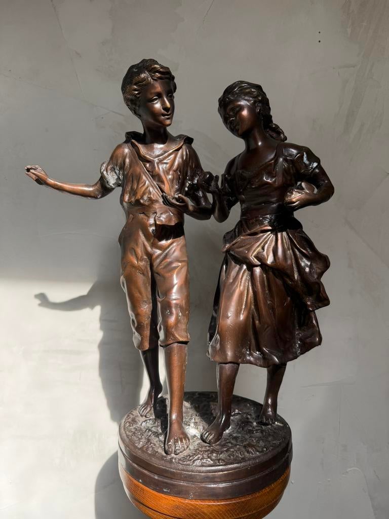 Bronzen beeld Ernest Rancoulet (1842-1918), Antiek en Kunst, Antiek | Koper en Brons, Ophalen of Verzenden