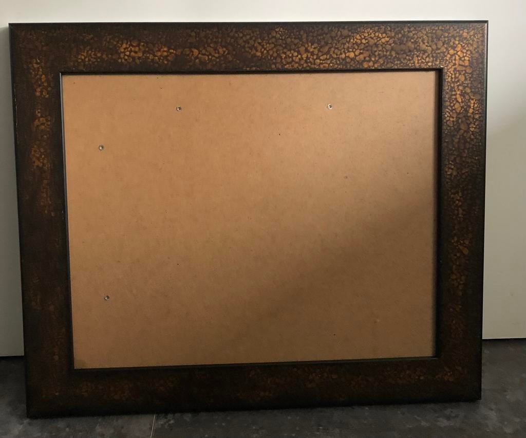 Grote fotolijst met voorzetglas, Huis en Inrichting, Woonaccessoires | Lijsten, Ophalen, Gebruikt, Metaal of Aluminium, 50 tot 75 cm