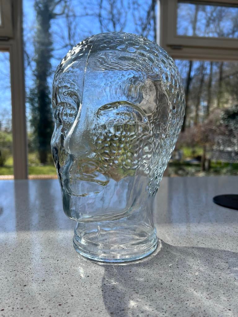 Glazen hoofd en lampenvoet, Ophalen, Gebruikt