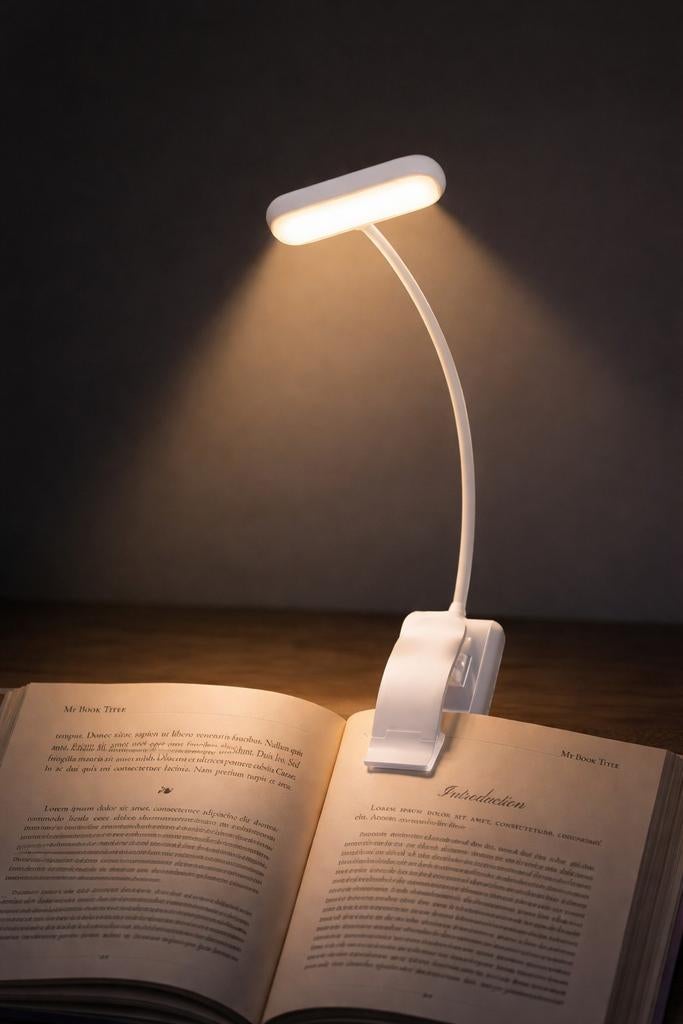 Dimbare LED Leeslamp met Clip – Oplaadbaar – 3 Lichtstanden, Ophalen of Verzenden, Overige typen