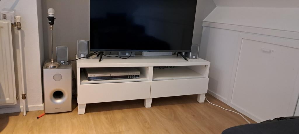 Tv kast Besta Ikea wit, Ophalen, 100 tot 150 cm, Zo goed als nieuw, Minder dan 100 cm