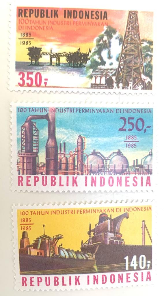 Indonesië 1985 100 Tahun Industri Perminyakan (021), Ophalen of Verzenden, Postfris, Zuidoost-Azië