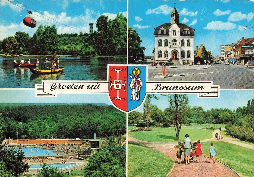 Groeten uit Brunssum, Ophalen of Verzenden, 1960 tot 1980, Gelopen, Limburg