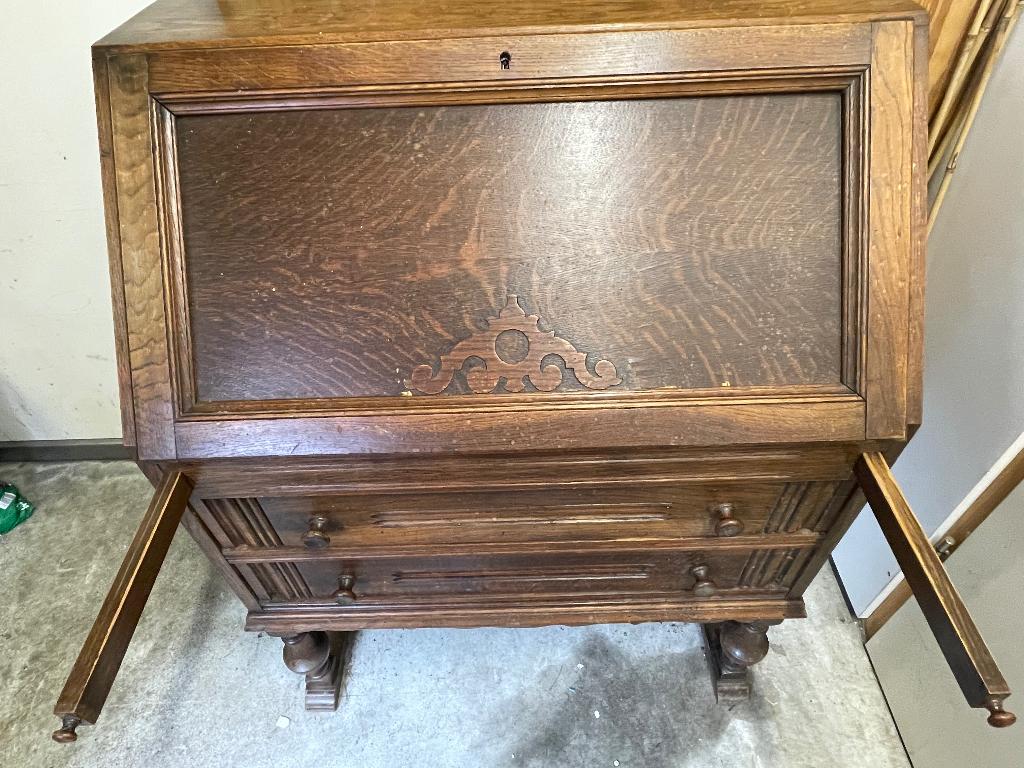 Antiek dressoir/bureau, Huis en Inrichting, Ophalen, Gebruikt, 25 tot 50 cm, Met klep(pen)