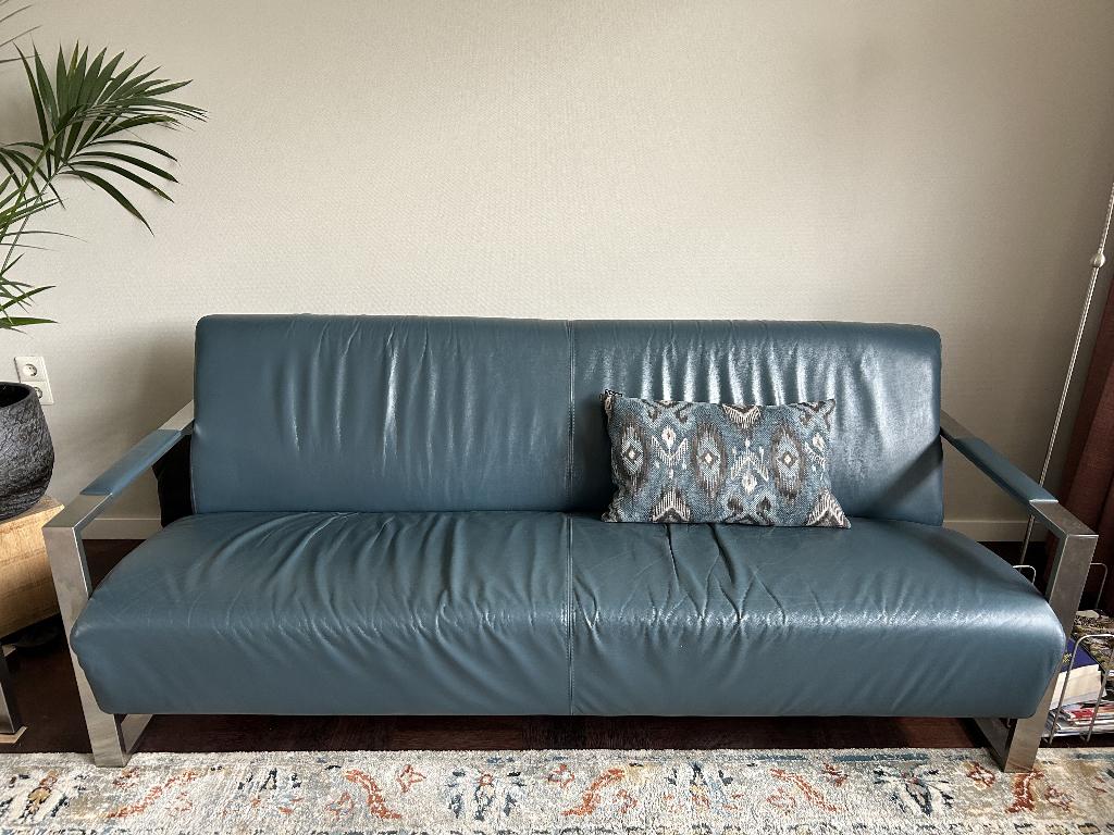 Montel 3 zits bank met gratis Montel kussen, Huis en Inrichting, Banken | Bankstellen, Ophalen, Gebruikt, 150 tot 200 cm, Driepersoons