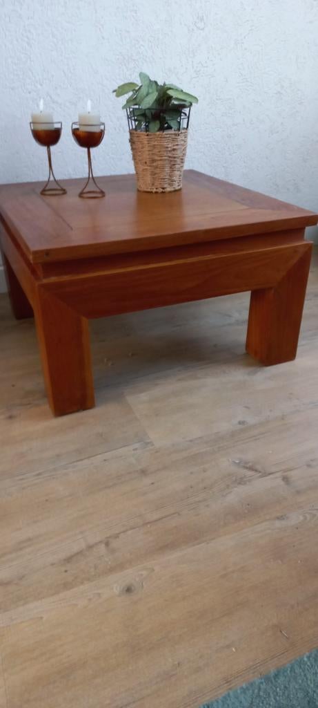 Salontafel hoektafel 60x60x35cm, Ophalen, 50 tot 100 cm, Vierkant, 50 tot 100 cm