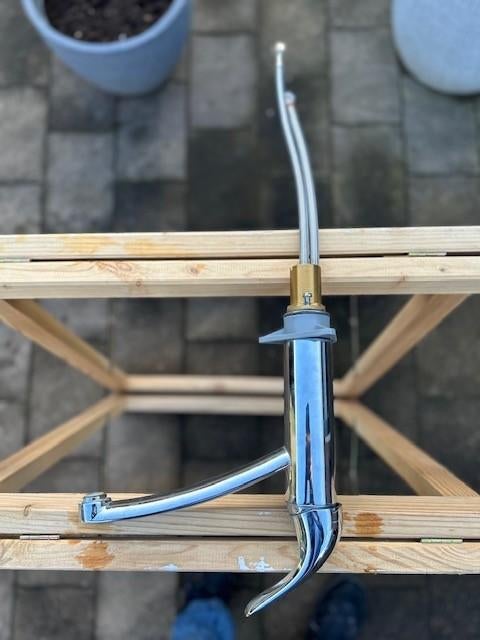 keukenkraan, Doe-het-zelf en Verbouw, Sanitair, Ophalen, Gebruikt, Chroom, Kraan