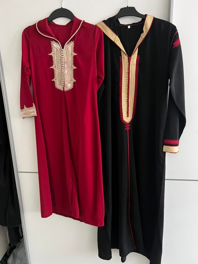 marokkaanse jellaba caftan gala abaya kimono takschita dubai, Maat 38/40 (M), Zwart, Nieuw, Ophalen of Verzenden