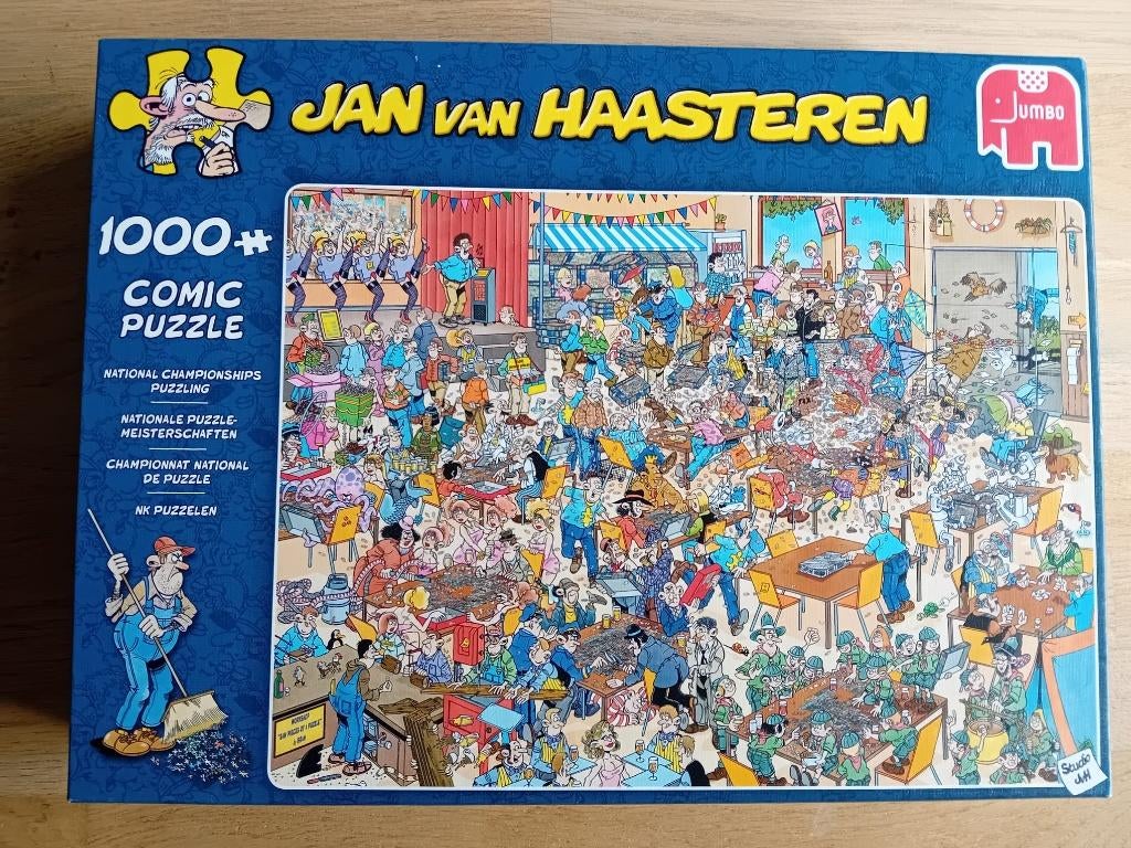 Jan van Haasteren "NK PUZZELEN", 1000stk, Ophalen of Verzenden, 500 t/m 1500 stukjes, Zo goed als nieuw, Legpuzzel