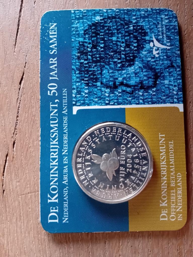 Koninkrijksmunt 5 euro, Ophalen of Verzenden, Koningin Beatrix, Euro's