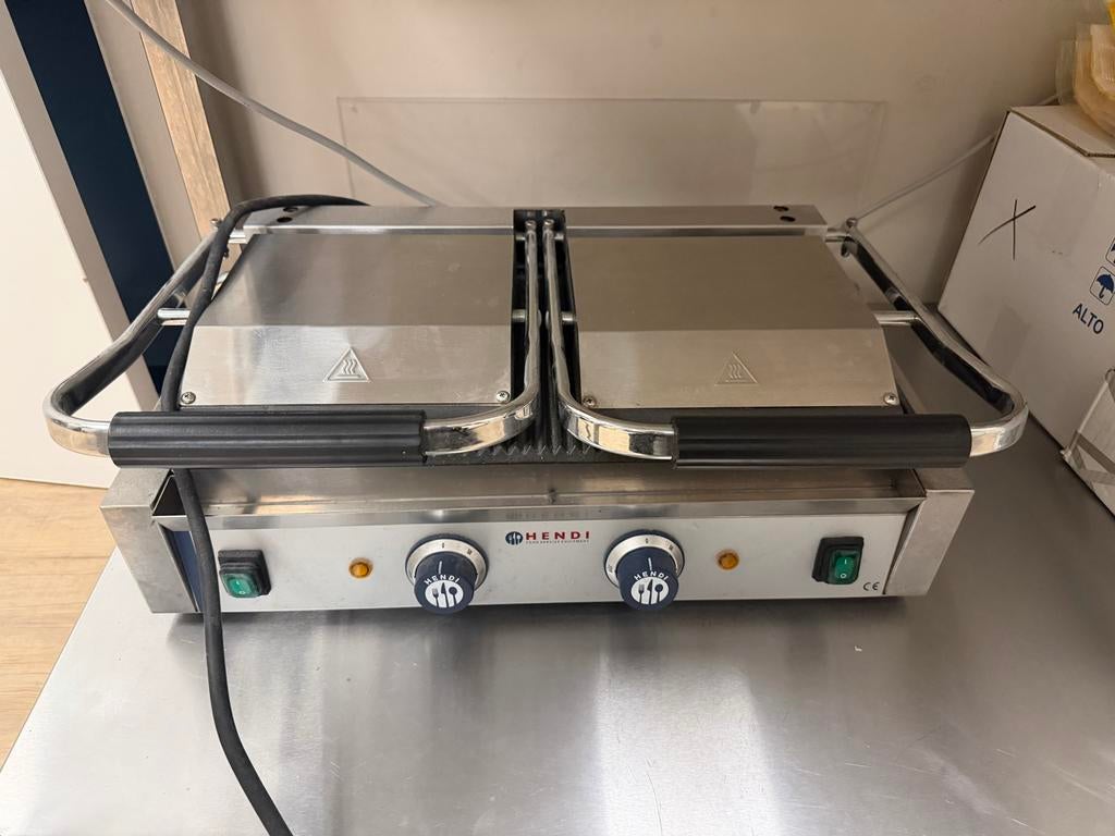 Hendi dubbele paninigrill - Zo goed als nieuw, Ophalen, Zo goed als nieuw