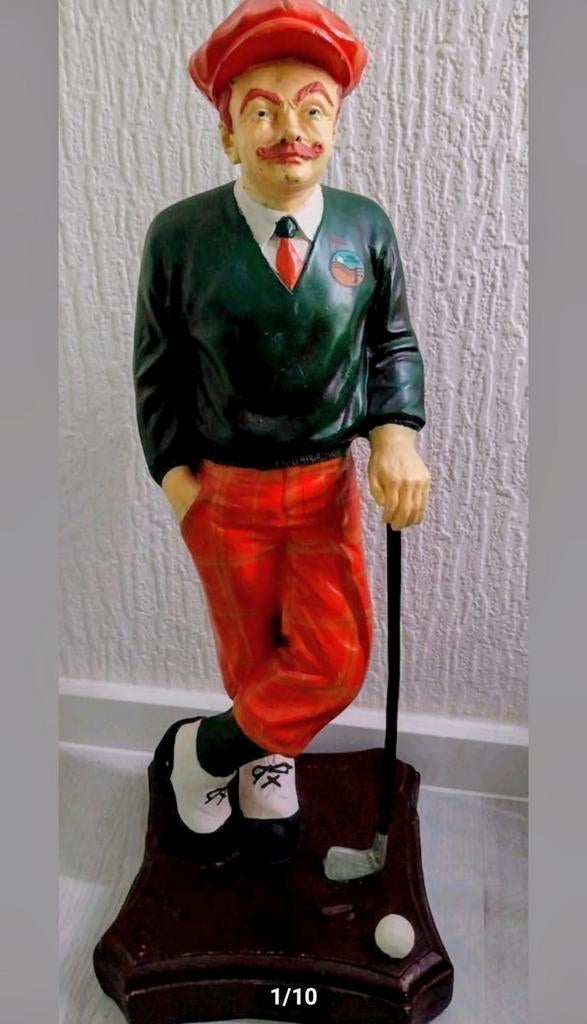 Golfer   Houten beeld, Ophalen of Verzenden, Zo goed als nieuw, Mens