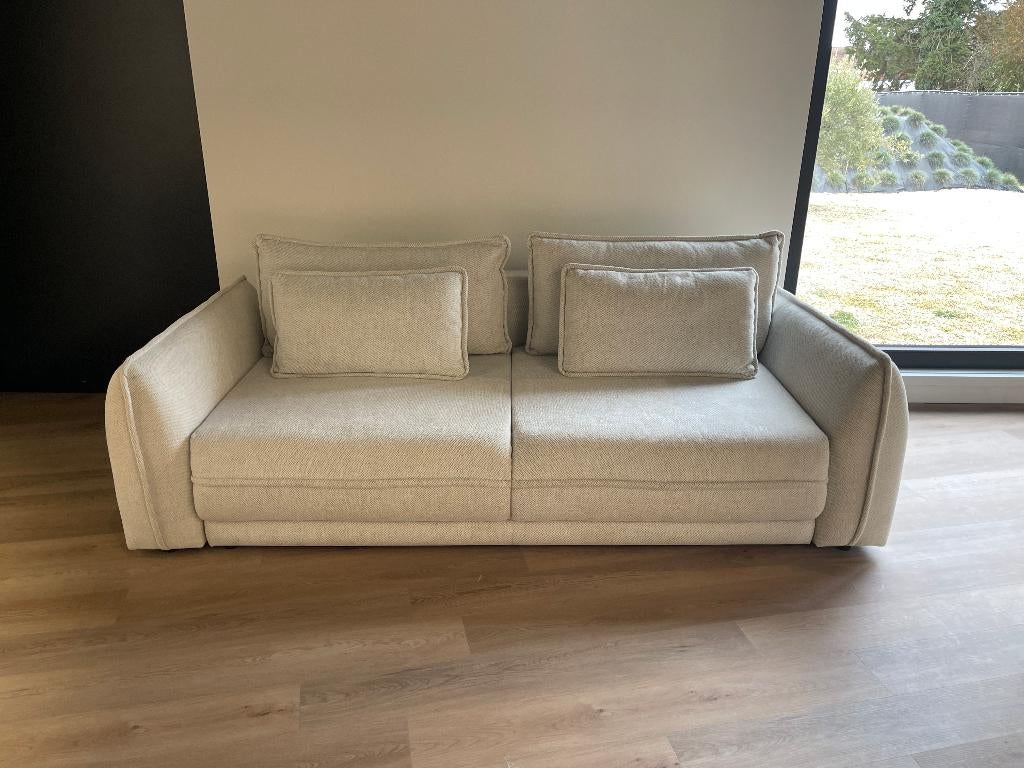 Slaapbank met opbergruimte NIEUW, Ophalen, 250 tot 300 cm, 100 tot 125 cm, Rechte bank