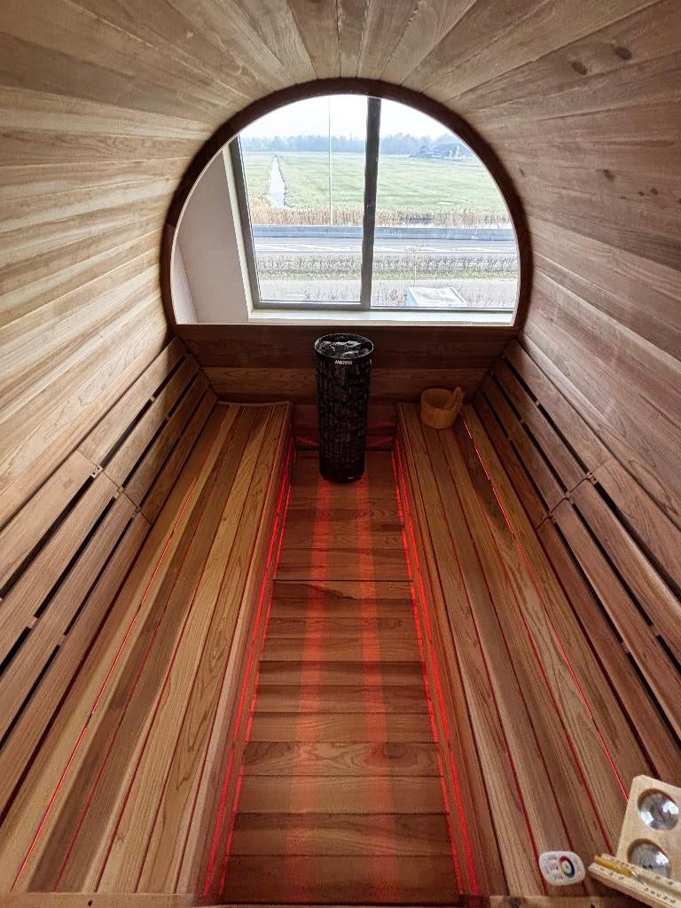 Barrelsauna TR270 | Harvia kachel | v.a. €6.295, Ophalen of Verzenden, Nieuw, Fins of Traditioneel, Complete sauna